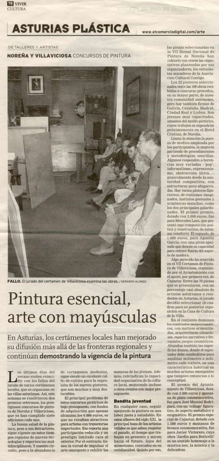 Prensa. Pintura esencial, arte con may�sculas.